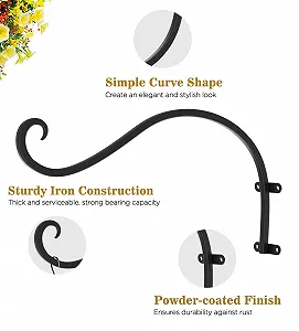 Держатель для подвесных корзин Lewondr Ретро Набор из 2 шт. Железный synthetic.ua - Фото 1