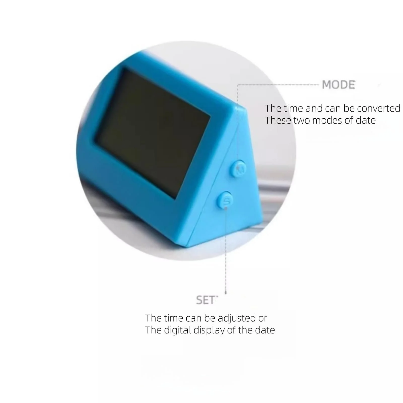 Маленький Цифровой Дорожный Часы Белый, фото №5