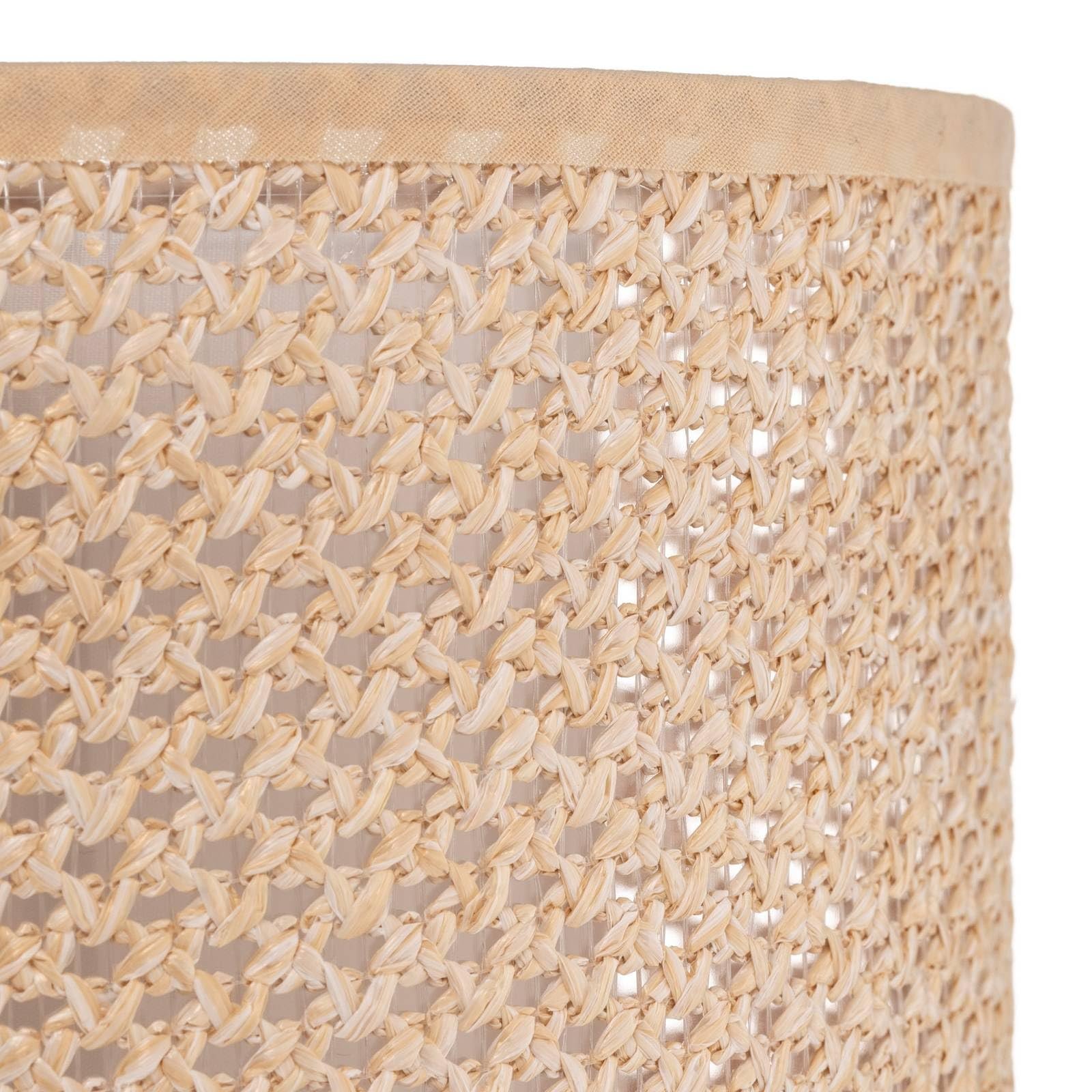 Настільна лампа Lindby Tripod Rattan Look E27 43,5 см White Cream, фото №5