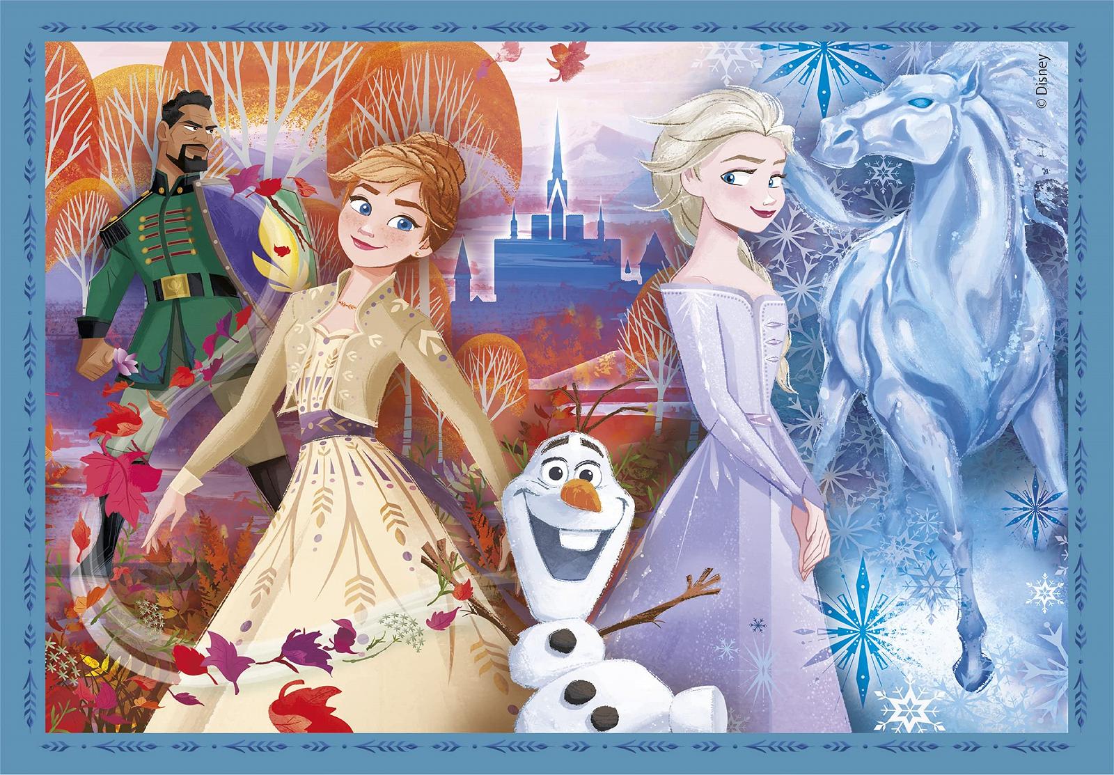 Пазл Clementoni Supercolour Puzzle 21518 Disney Frozen 4 в 1 12, 16, 20, 24 элемента от 3 лет, фото №4