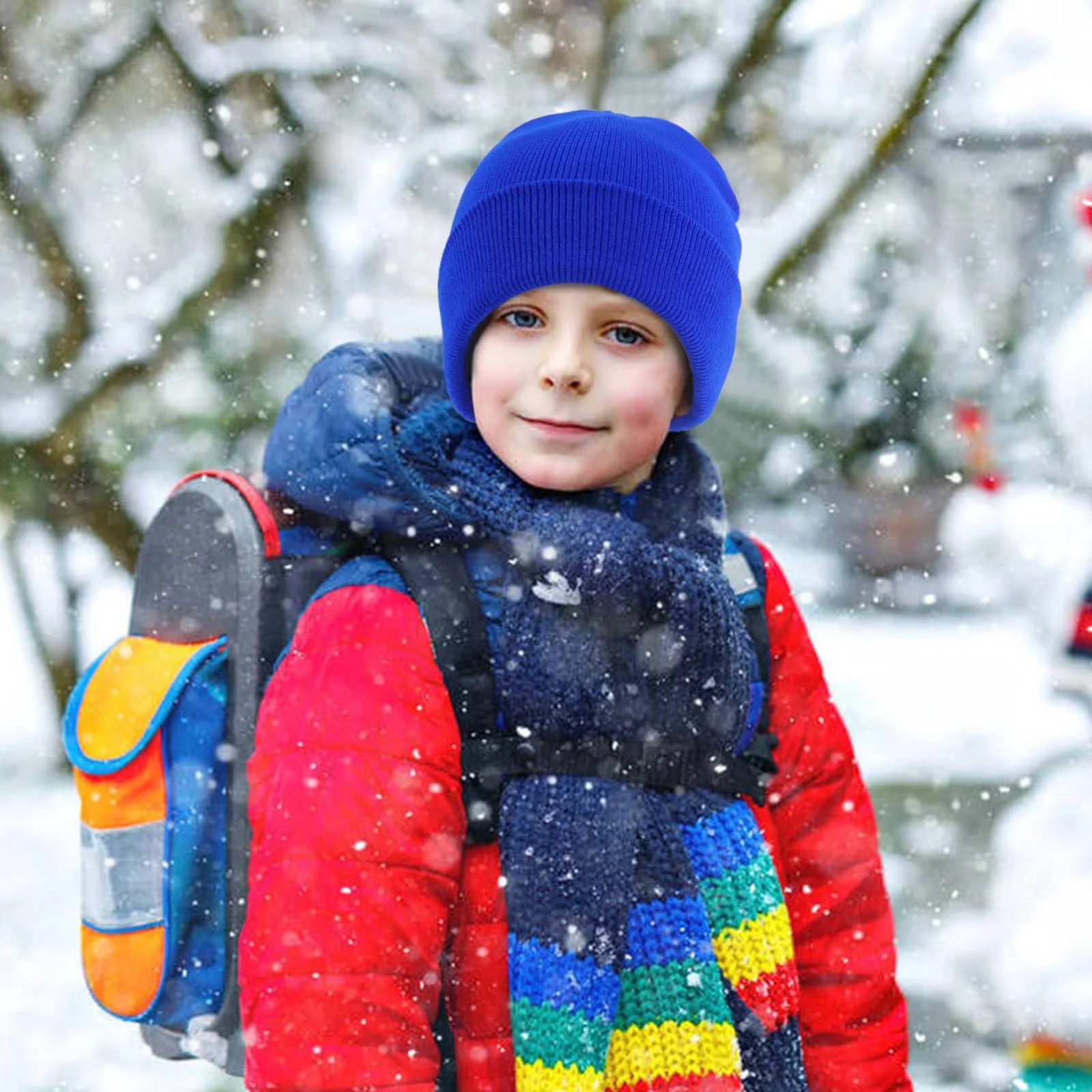 Шапка-біні Geebuzz для дітей, 6 шт., кольорові, теплі, еластичні, в'язані, унісекс, для зими та осені, фото №5 Шапка-біні Geebuzz для дітей, 6 шт., кольорові, теплі, еластичні, в'язані, унісекс, для зими та осені, фото №5