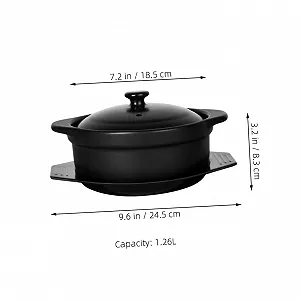 Керамічна каструля з кришкою Багатофункціональна Жаростійка synthetic.ua - Фото 1