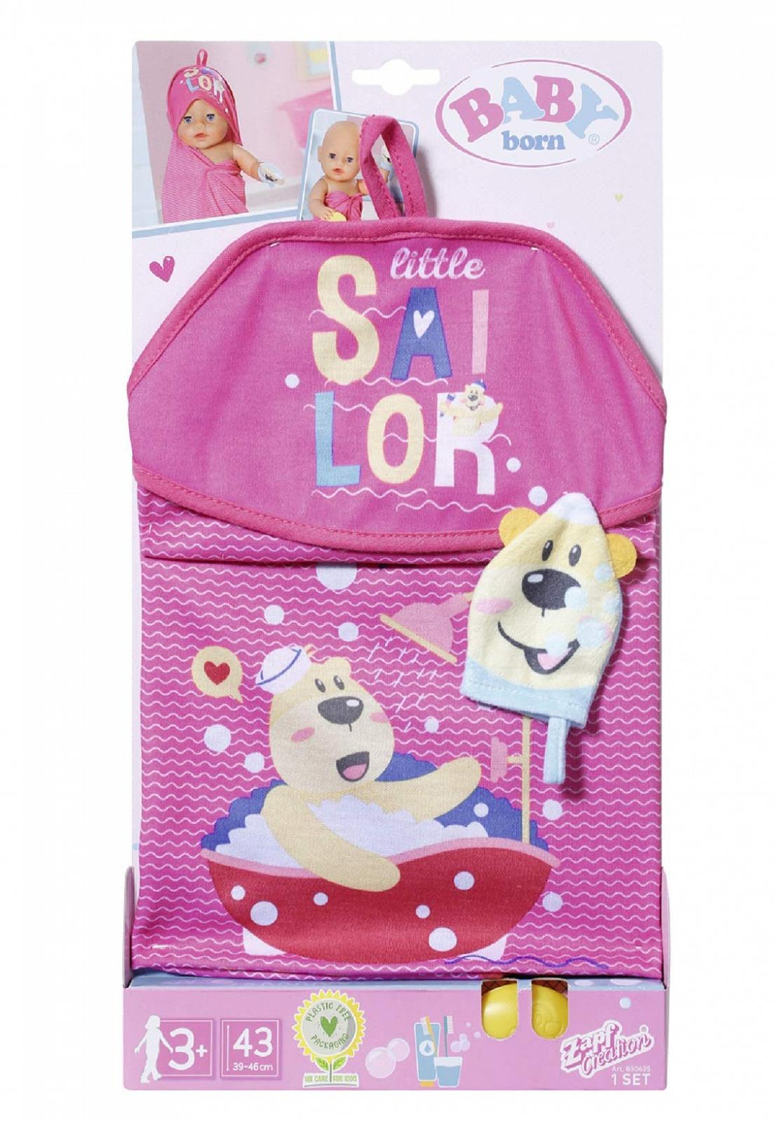 Аксессуары для кукол Zapf Creation BABY born 830635 полотенце с капюшоном желтый желтый, фото №6