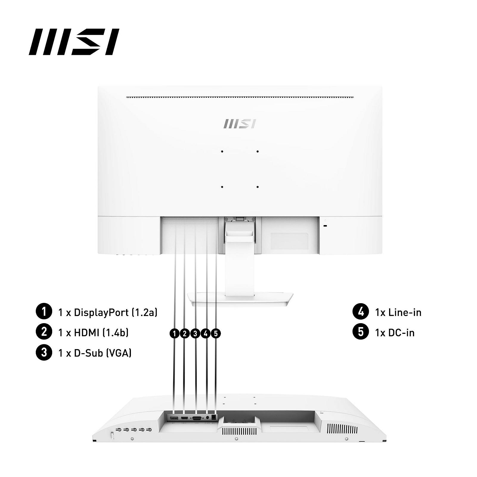 Монитор MSI PRO MP273AWDE 27 дюймов Full HD IPS 100Hz Белый, фото №6