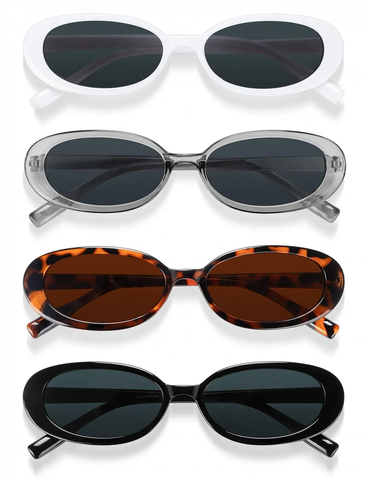 Солнцезащитные очки овальные винтажные Becellen Набор 4 шт., фото №1