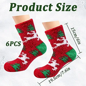 Різдвяні шкарпетки Пухнасті 6 пар synthetic.ua - Фото 1