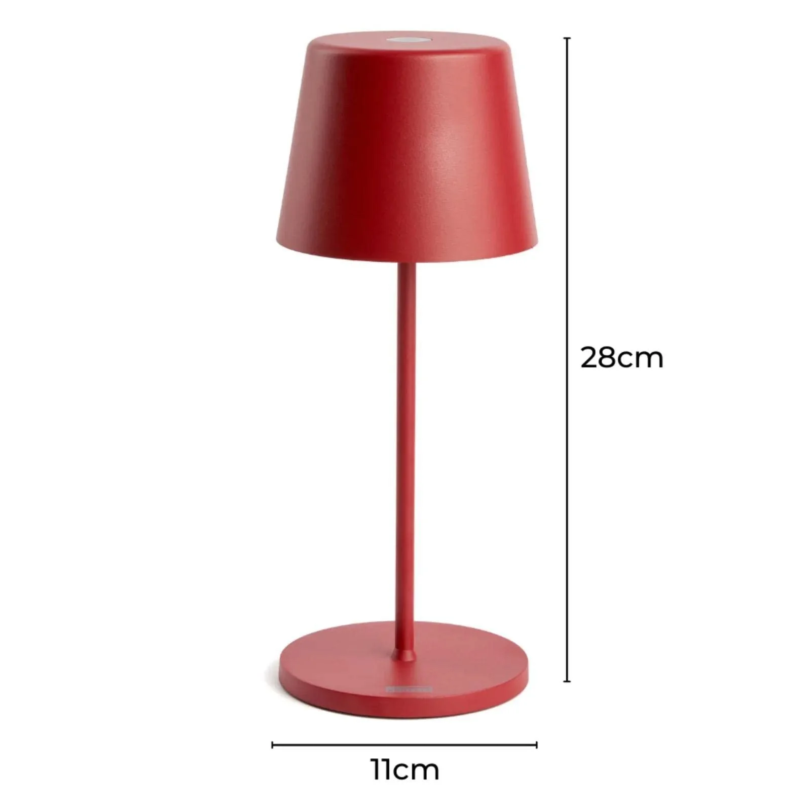 Настільна лампа famlights LED Battery акумуляторна з димуванням IP65 2700-3000 K 280 мм кругла червона, фото №5