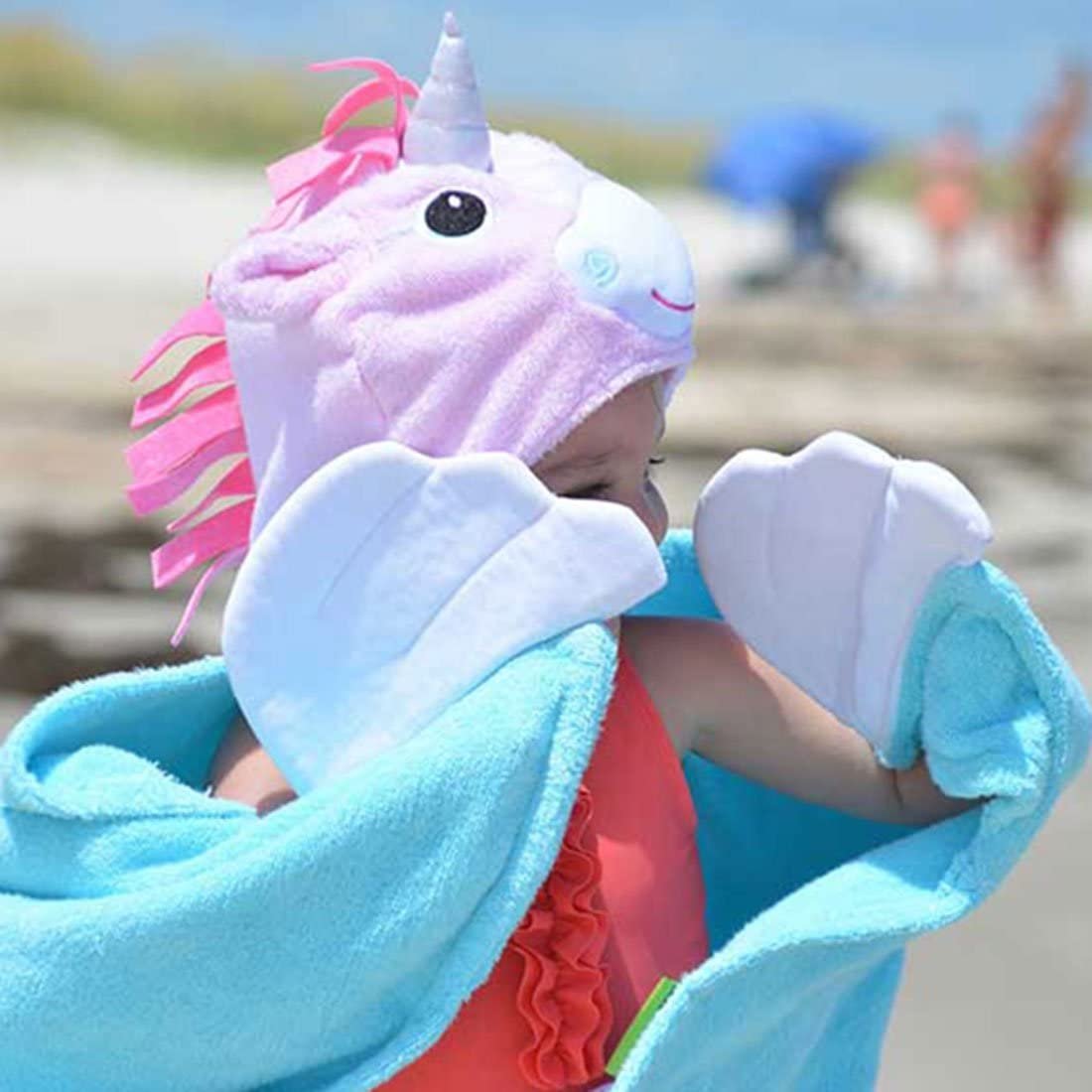 Рушник з капюшоном Zoocchini Дитячий Allie The Unicorn, фото №2