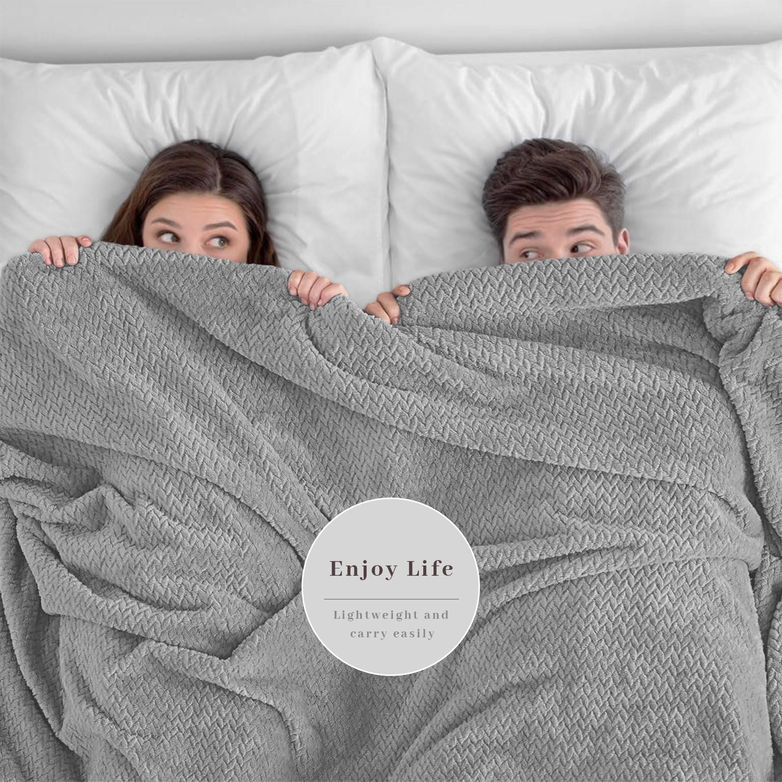 Покривало Homebliss М'яка 150 x 200 см, Флісова, Пухнаста, Світло-сіра, фото №4 Покривало Homebliss М'яка 150 x 200 см, Флісова, Пухнаста, Світло-сіра, фото №4