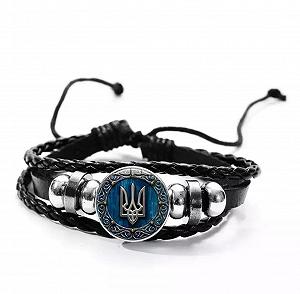 Набір браслетів з екошкіри Герб України - Фото 1