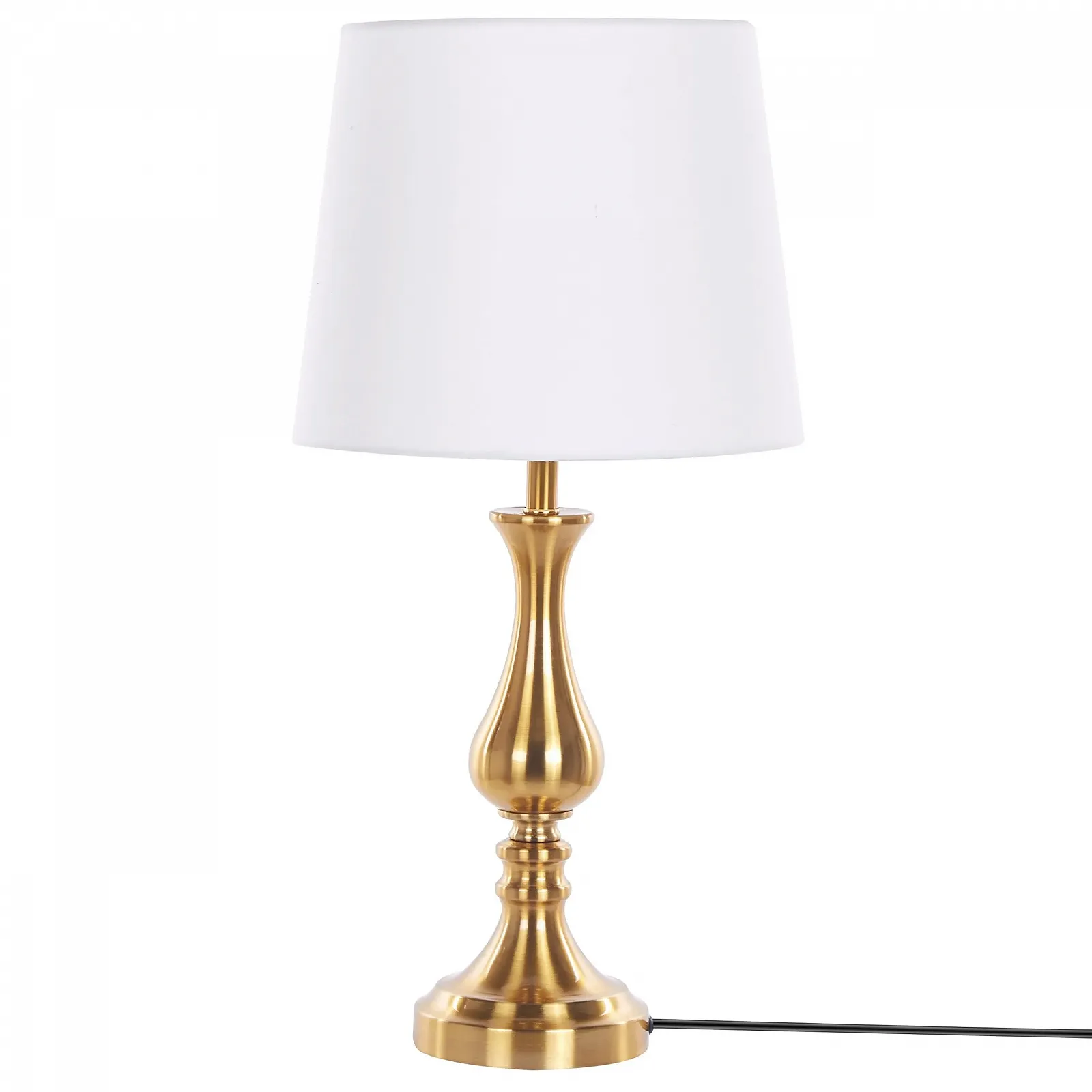 Настільна лампа Hodmo Antique Style металева тканинна золота/кремово-біла, фото №4