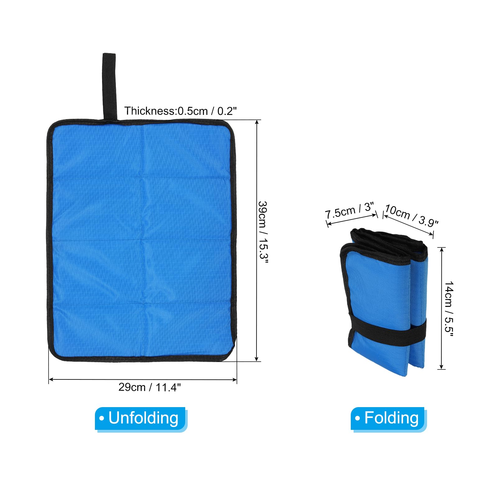 Мат PATIKIL Outdoor Seat Мат 15 x 11 Inch 2 Pack Oxford Fabric Foam Blue, фото №2