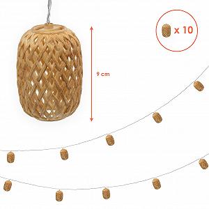 Гирлянда Spetebo Солнечная 10 овальных фонарей 450 см LED теплый белый synthetic.ua - Фото 1
