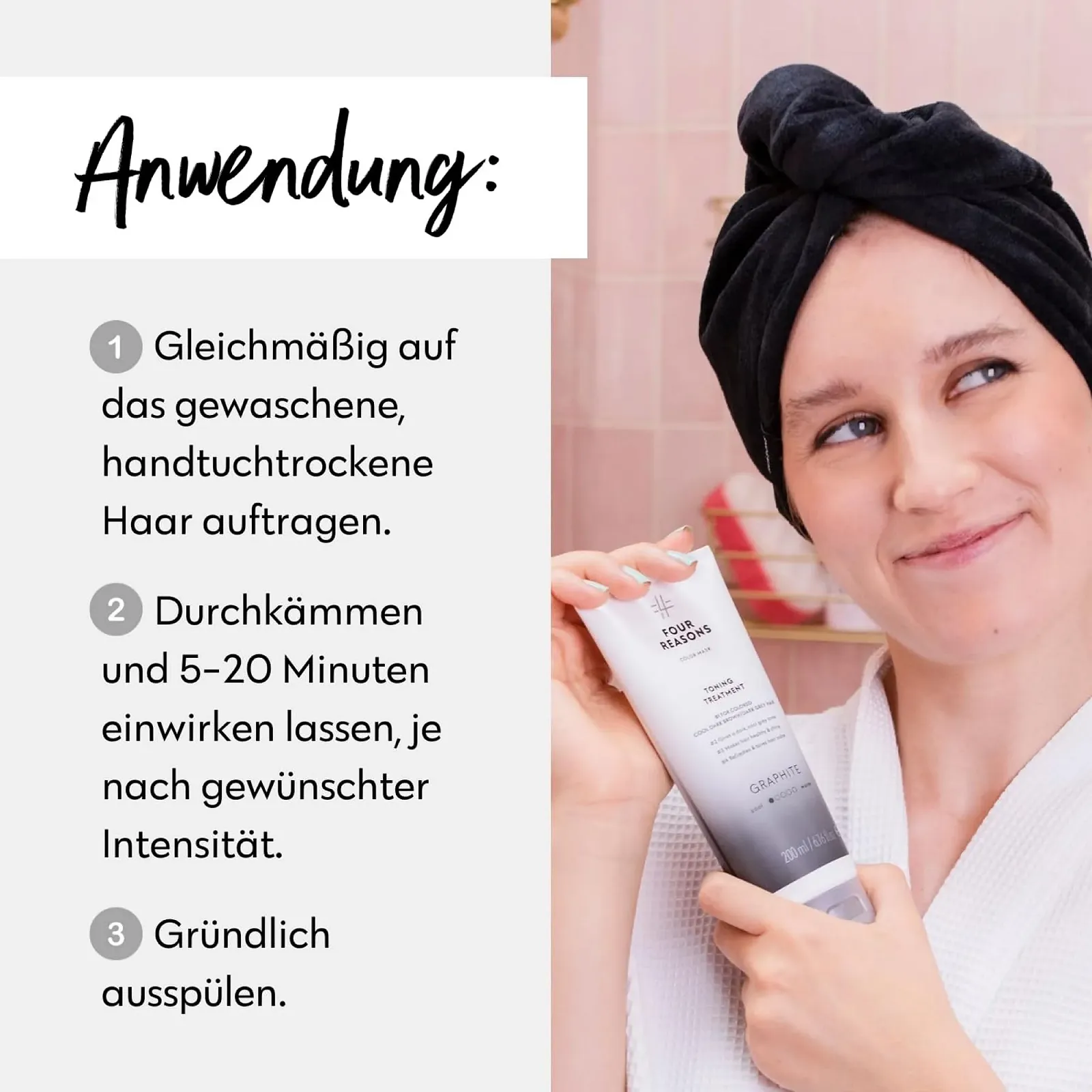 Маска для волосся Four Reasons Graphite Сірий, фото №6