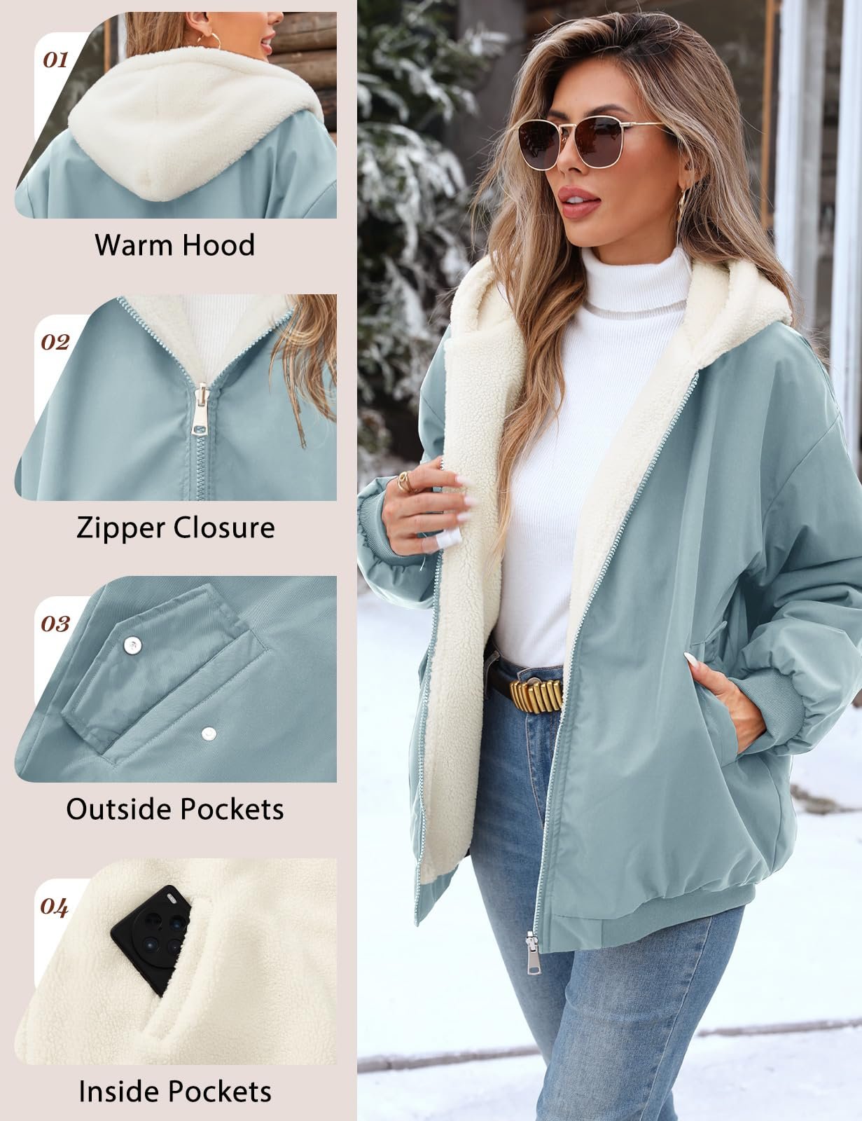 Куртка Tuopuda Зимова Жіноча Вітрозахисна, фото №4