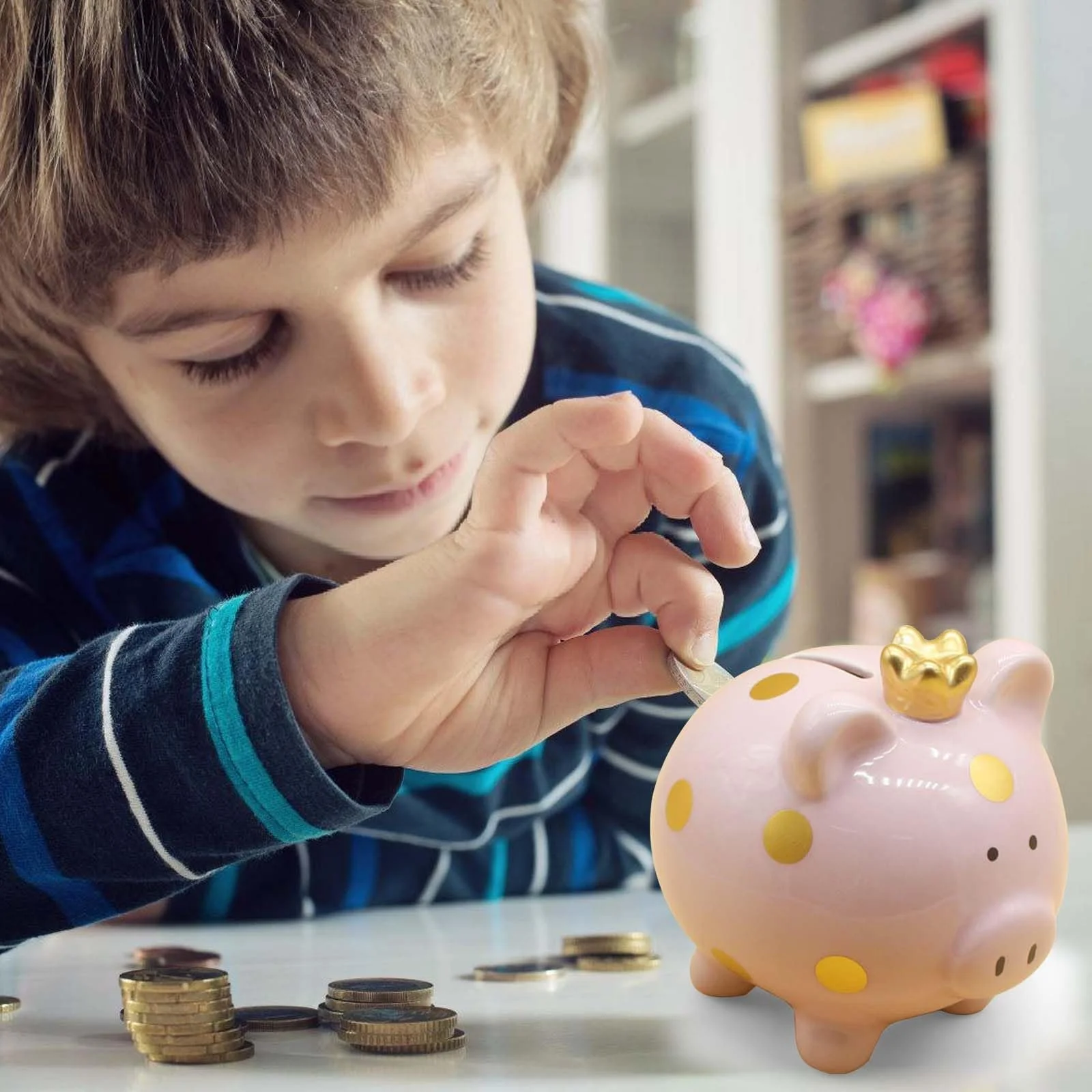 Скарбничка керамічна Lucky Pig Princess Crown, фото №4