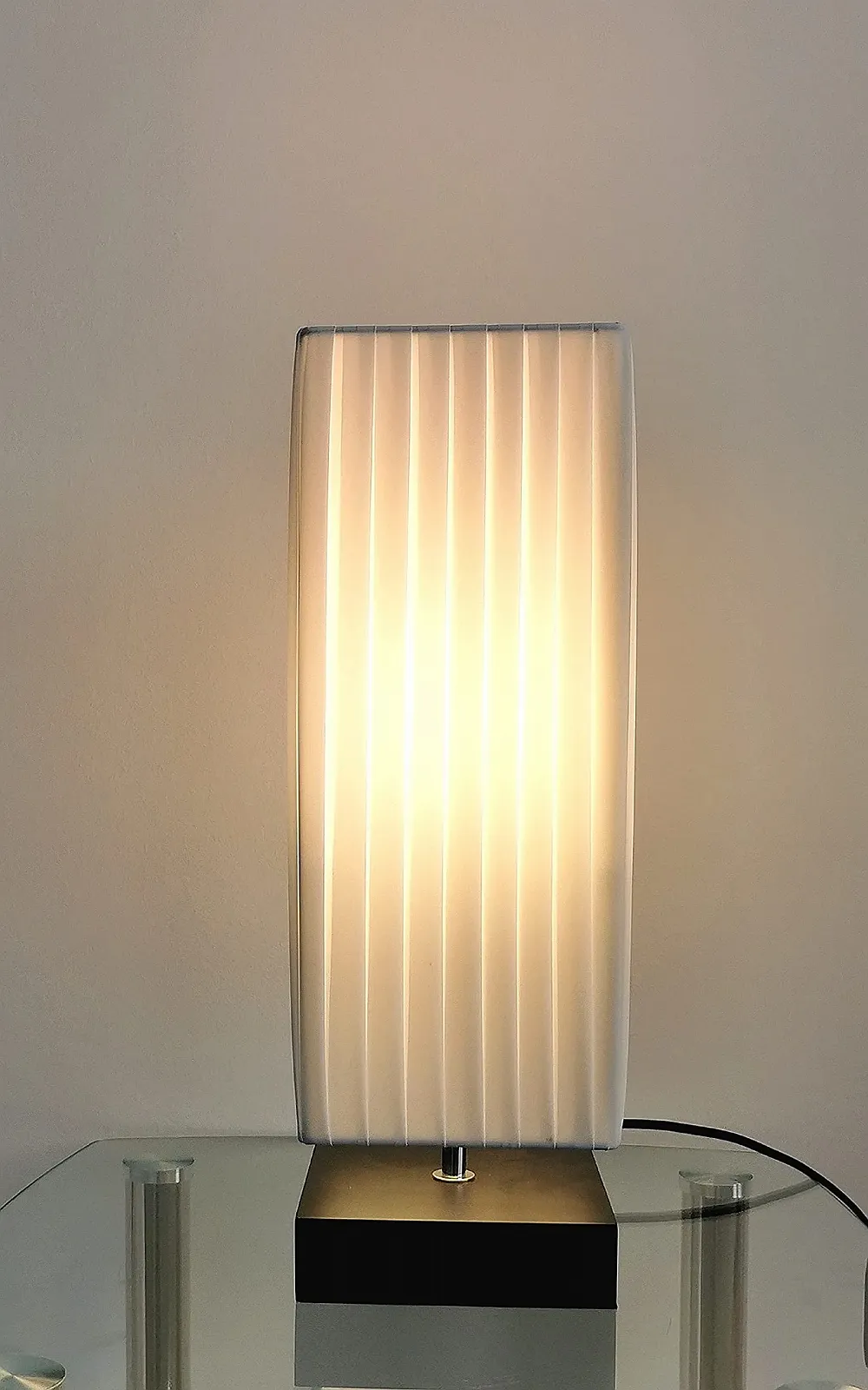 Настільна лампа Trango 2021 Design Nizza E27 Квадратна дерев'яна основа 41 см Чорна, фото №5