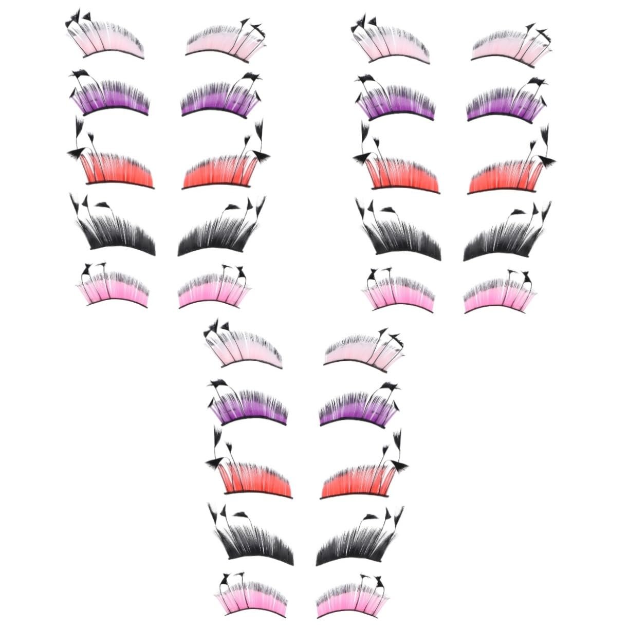 Вії Angoily False Eyelashes Драматичні Креативні Екстравагантні Feather Miss Fibre Набір з 15, фото №1