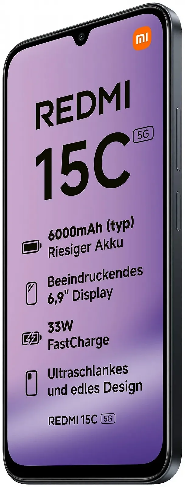 Смартфон Xiaomi Redmi 15C 5G 4/128 GB Midnight Black, фото №4 Смартфон Xiaomi Redmi 15C 5G 4/128 GB Midnight Black, фото №4