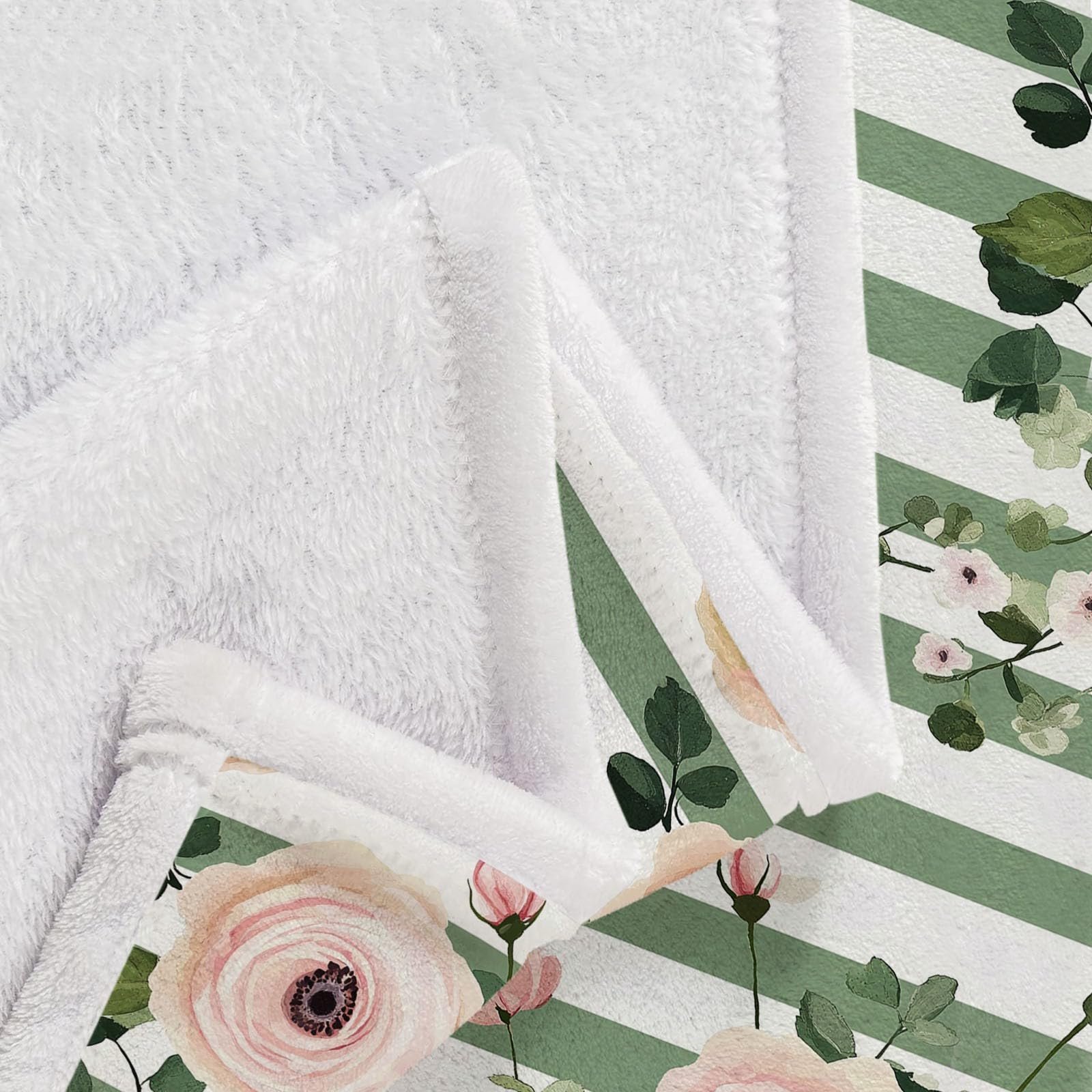 Покривало Плюшева для дивану 150 x 200 см, М'яка Тепла Квіти Троянди, фото №7