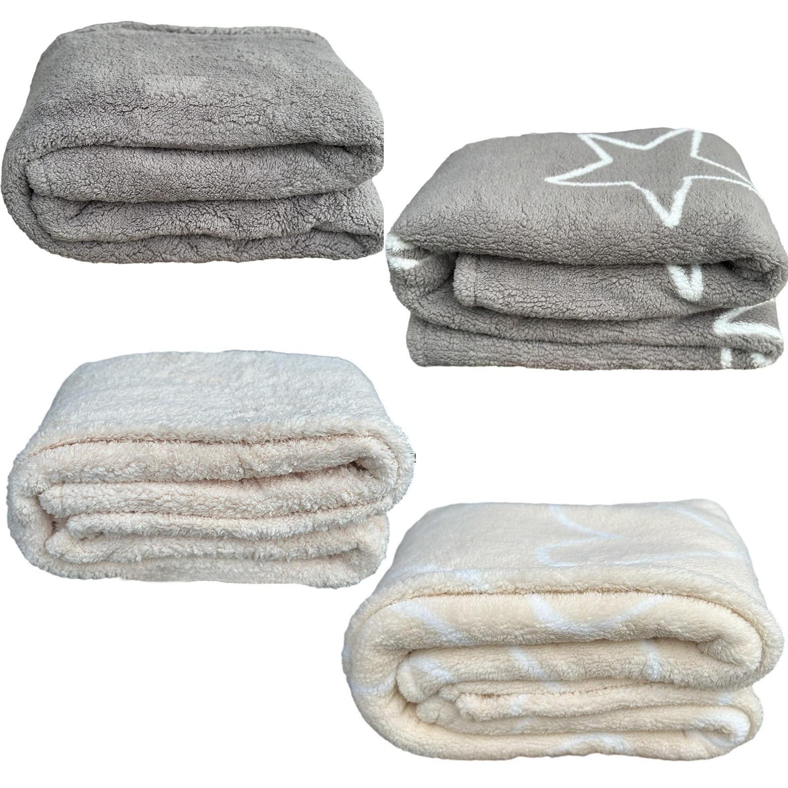 Покрывало Cleanlevel EST 2016 Мягкое, 1.6 кг, вид овчины, диванное покрывало шерпа, двустороннее покрывало, покрывало для дивана (Кремовый однотонный), фото №6