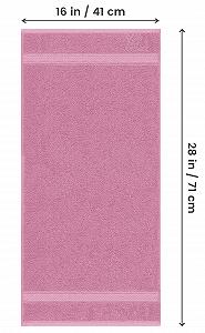 Набір рушників для рук Utopia Towels 6 штук 100% бавовна 600 GSM 16 x 28 дюймів Pink synthetic.ua - Фото 1