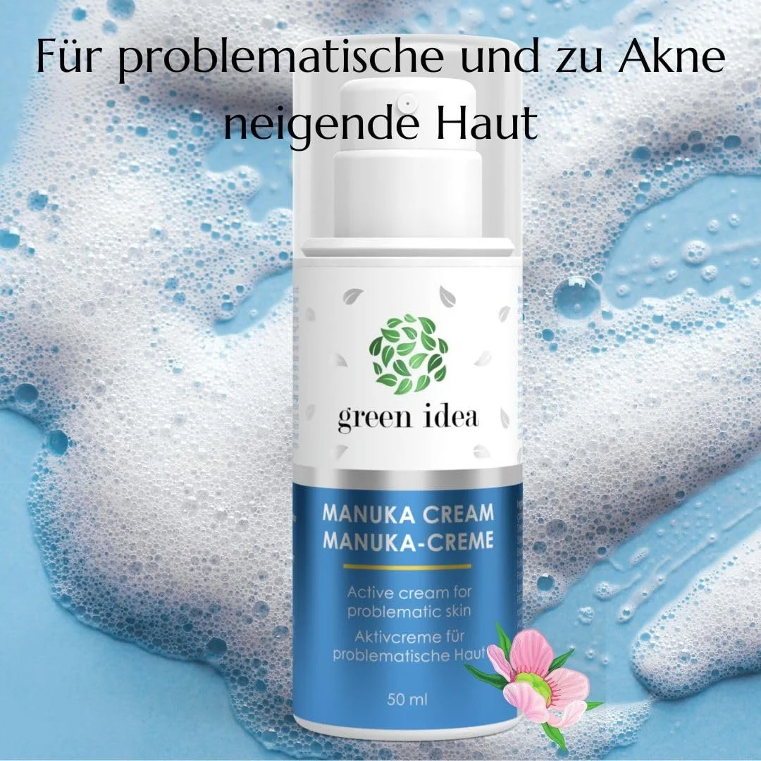 Крем для обличчя Green idea Manuka Acne проти прищів з олією чайного дерева та манукою 50 мл, фото №7 Крем для обличчя Green idea Manuka Acne проти прищів з олією чайного дерева та манукою 50 мл, фото №7