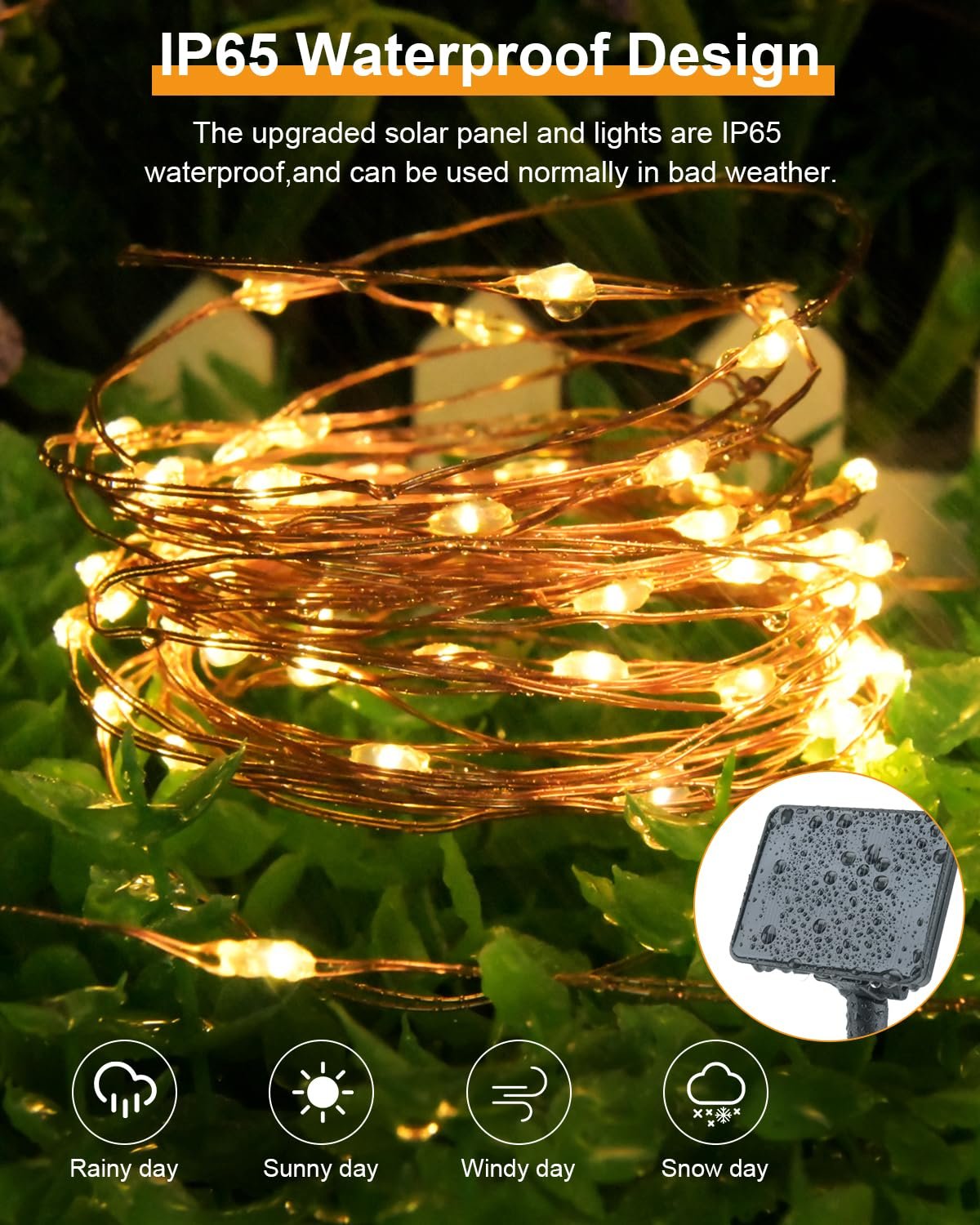 Гірлянда Dalugo, 50 LED, 5 м, теплий білий. Упаковка 2 шт., фото №3