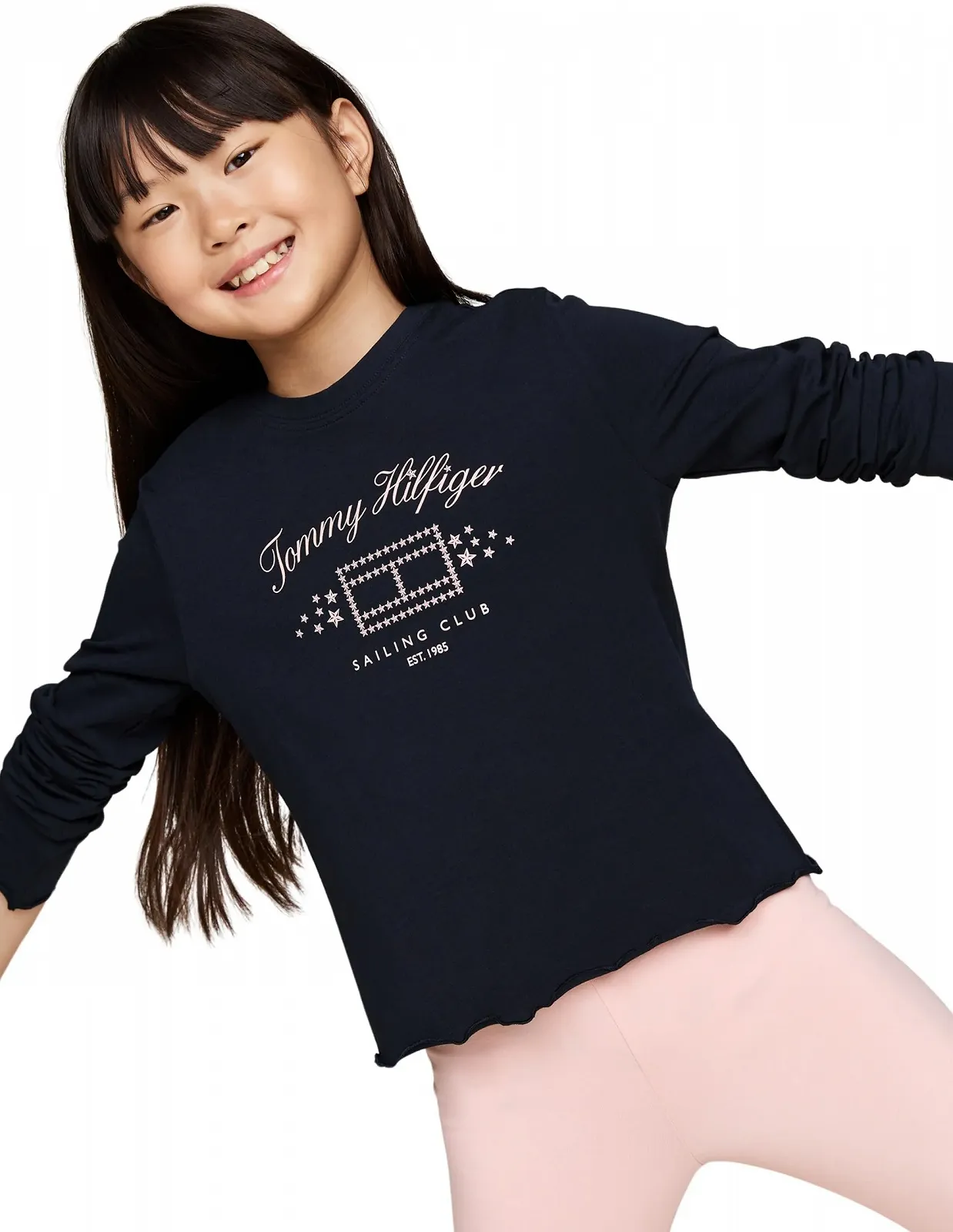 Комплект піжами з довгими рукавами Tommy Hilfiger для дівчат, комплект легінсів, фото №5