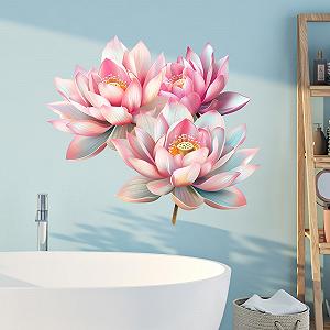 Наклейка на стіну GRAZDesign Bathroom Water Lily Wellness 30 x 30 см - Фото 1