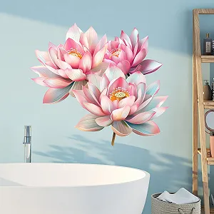 Наклейка на стіну GRAZDesign Bathroom Water Lily Wellness 30 x 30 см - Фото 1