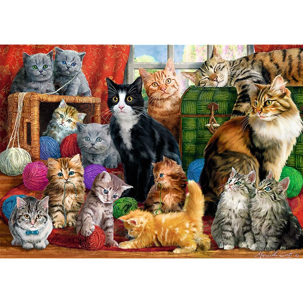 Пазл Trefl TR10555 Cat Meeting 1000 элементов Premium Quality цветной, фото №2 Пазл Trefl TR10555 Cat Meeting 1000 элементов Premium Quality цветной, фото №2