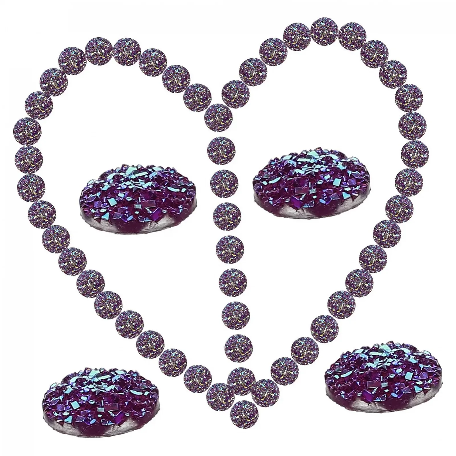 Аксесуари для ювелірних виробів Камінь опаліт DECHOUS 200 шт. Діамант Плоска задня частина, фото №8