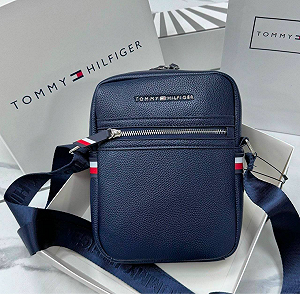 Чоловіча сумка через плече синя Tommy Hilfiger - Фото 1