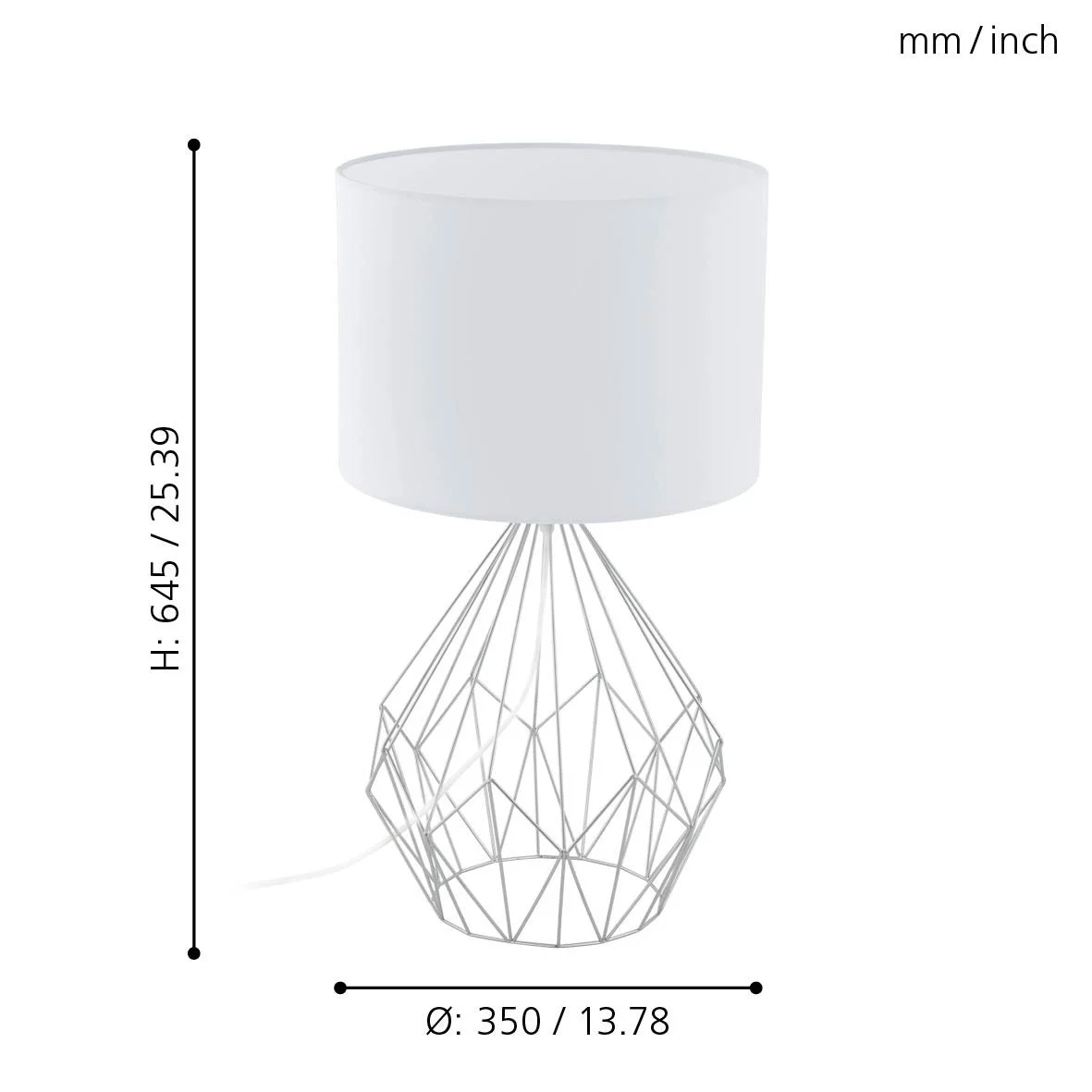 Настільна лампа Eglo Carlton 2, фото №3