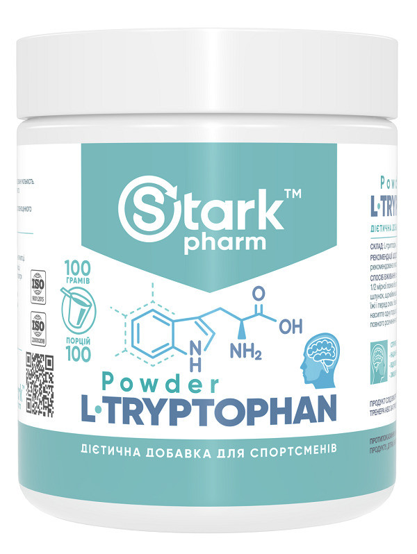 L-триптофан Stark Pharm L-Tryptophan 100g, фото №1 L-триптофан Stark Pharm L-Tryptophan 100g, фото №1