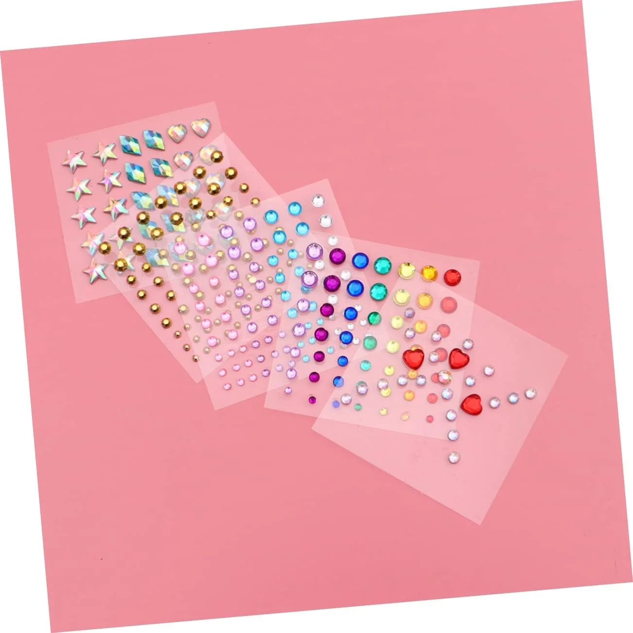 Стрази Healvian для макіяжу, 5 аркушів, блискучі камені для очей та обличчя для святкового макіяжу, фото №6