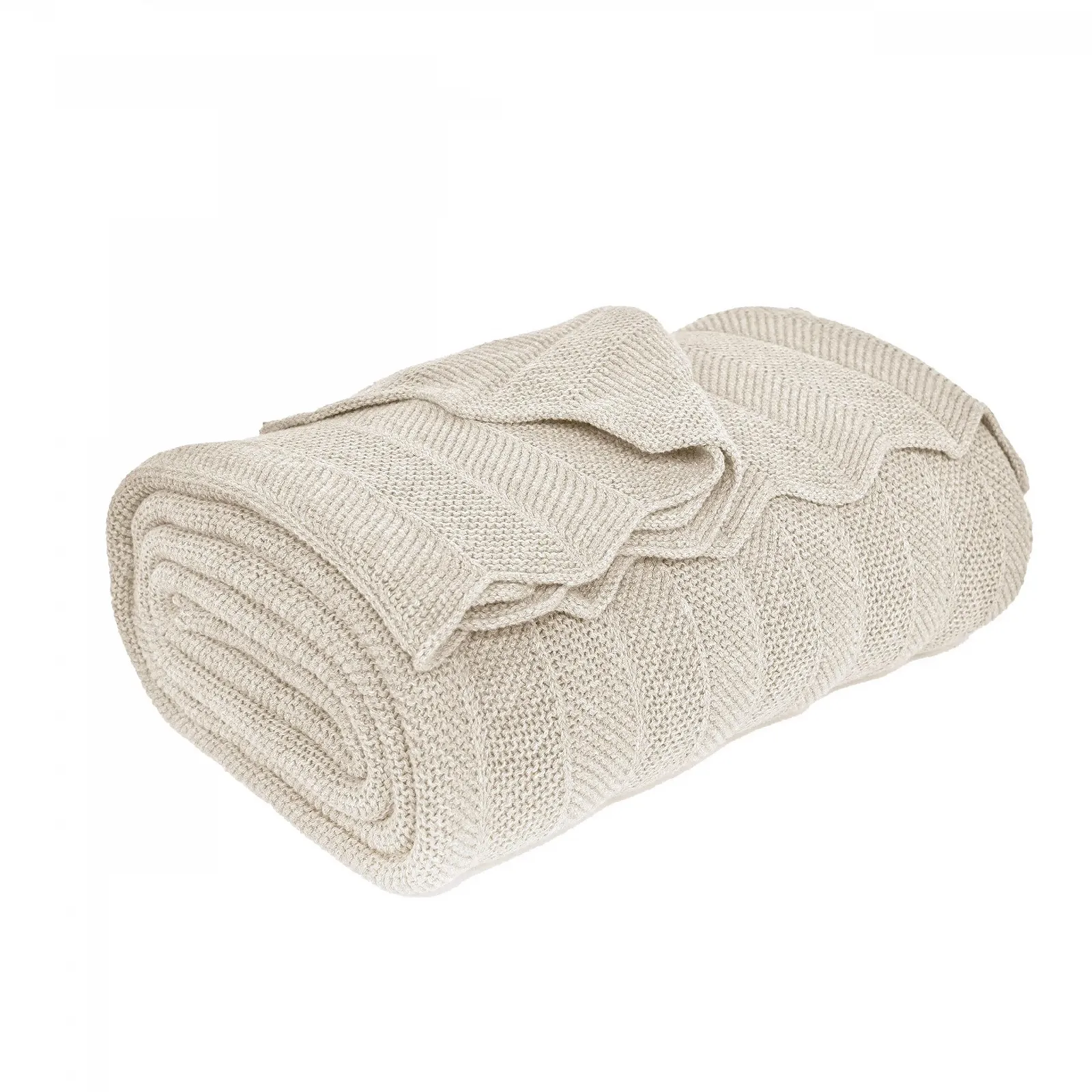 Покривало Nielsen HOME Milo Тонка в'язана 150 x 200 см Вершково-білий 100% Бавовна Ялинка, фото №1