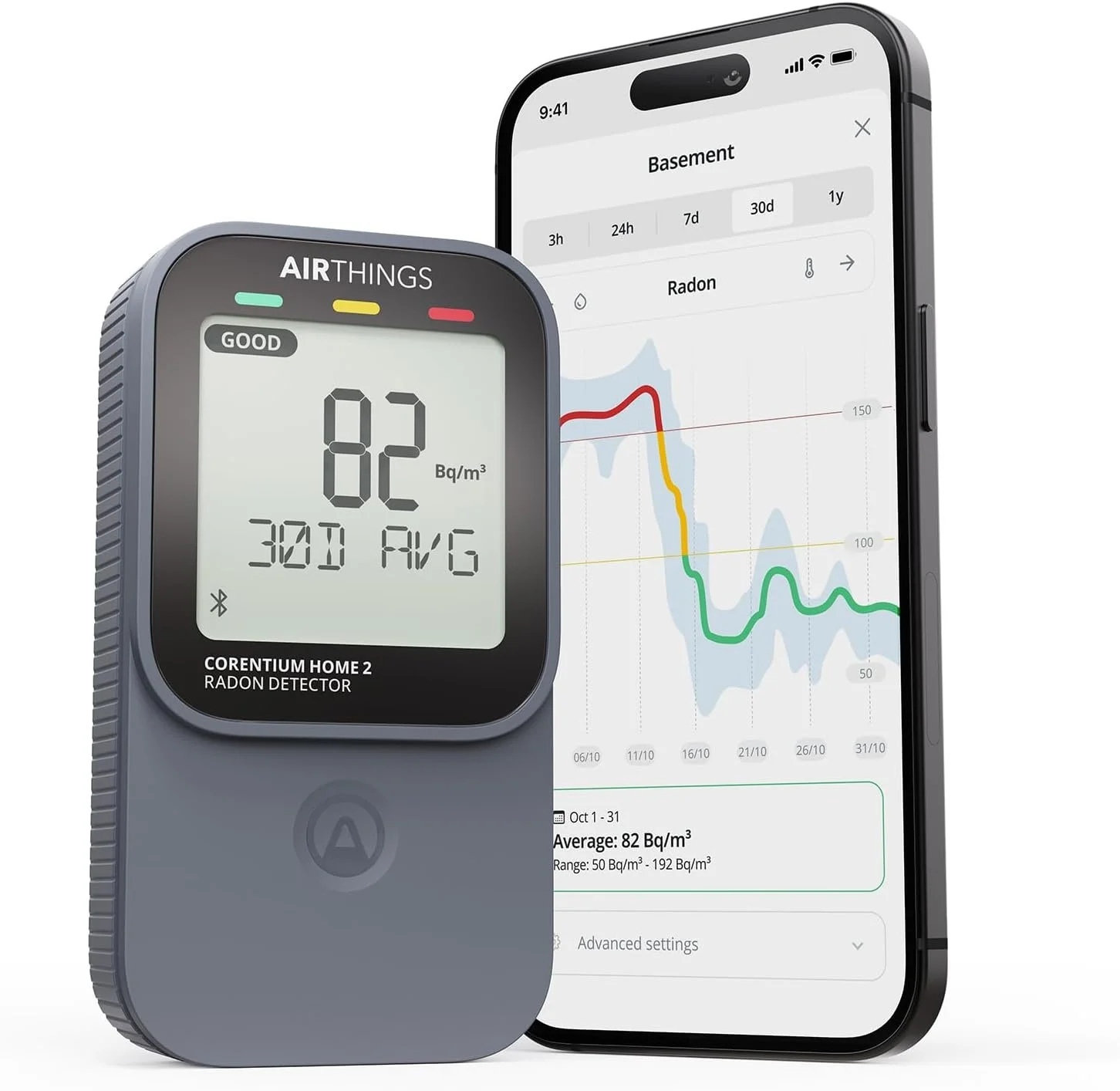 Детектор радону Airthings Corentium Home 2 Сірий, фото №1