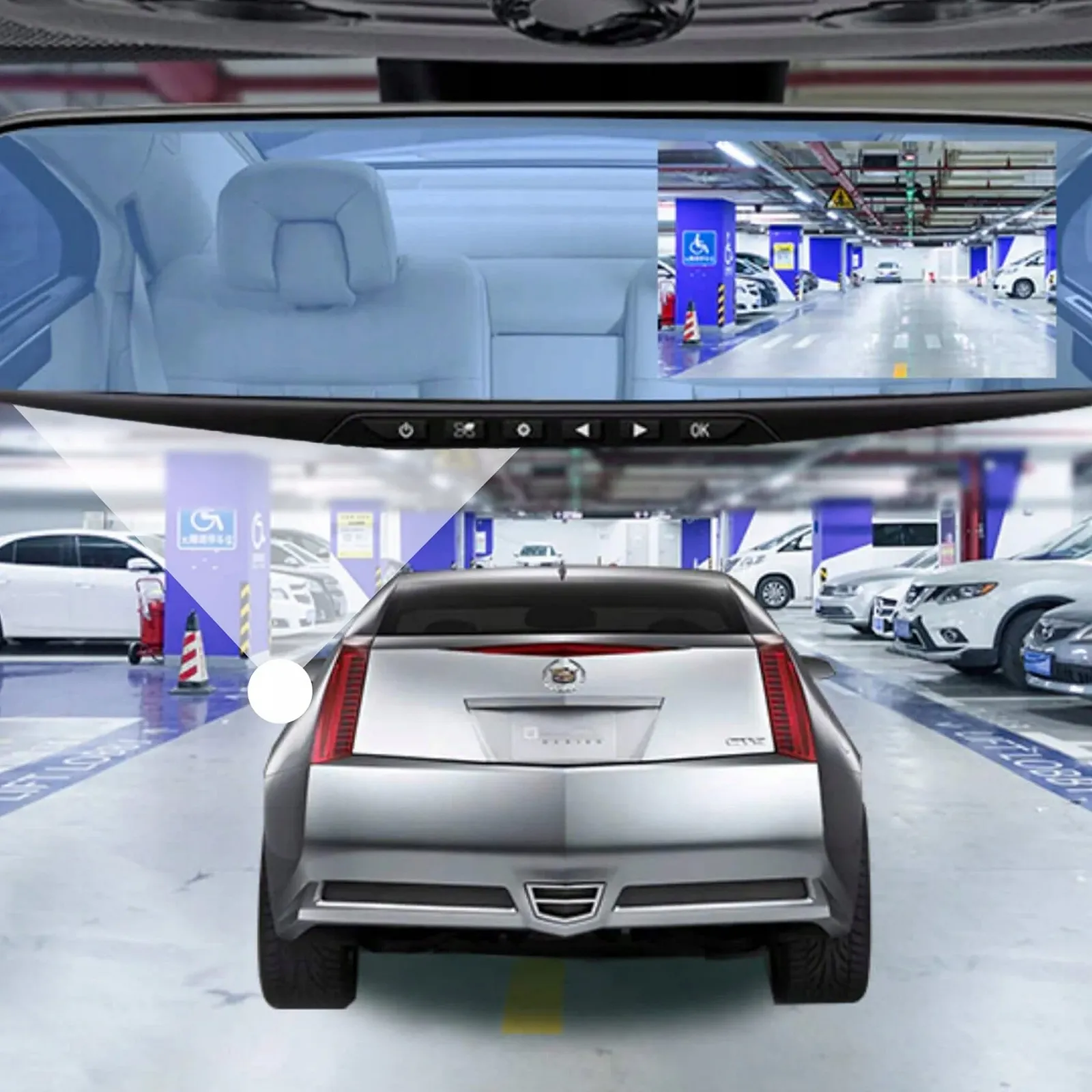 Відеореєстратор-дзеркало 4.3" Retoo M011 / Full HD / 170° / Додаткова камера / Чорний, фото №6 Відеореєстратор-дзеркало 4.3" Retoo M011 / Full HD / 170° / Додаткова камера / Чорний, фото №6