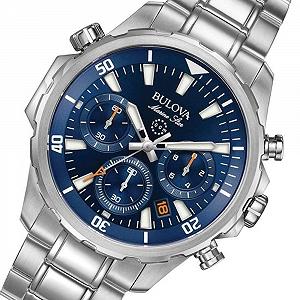Хронограф Bulova Marine Star 96B256, сталь, синій циферблат synthetic.ua - Фото 1