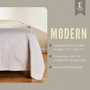 Покривало ESSEX 170 x 210 см Бежевий synthetic.ua - Фото 1