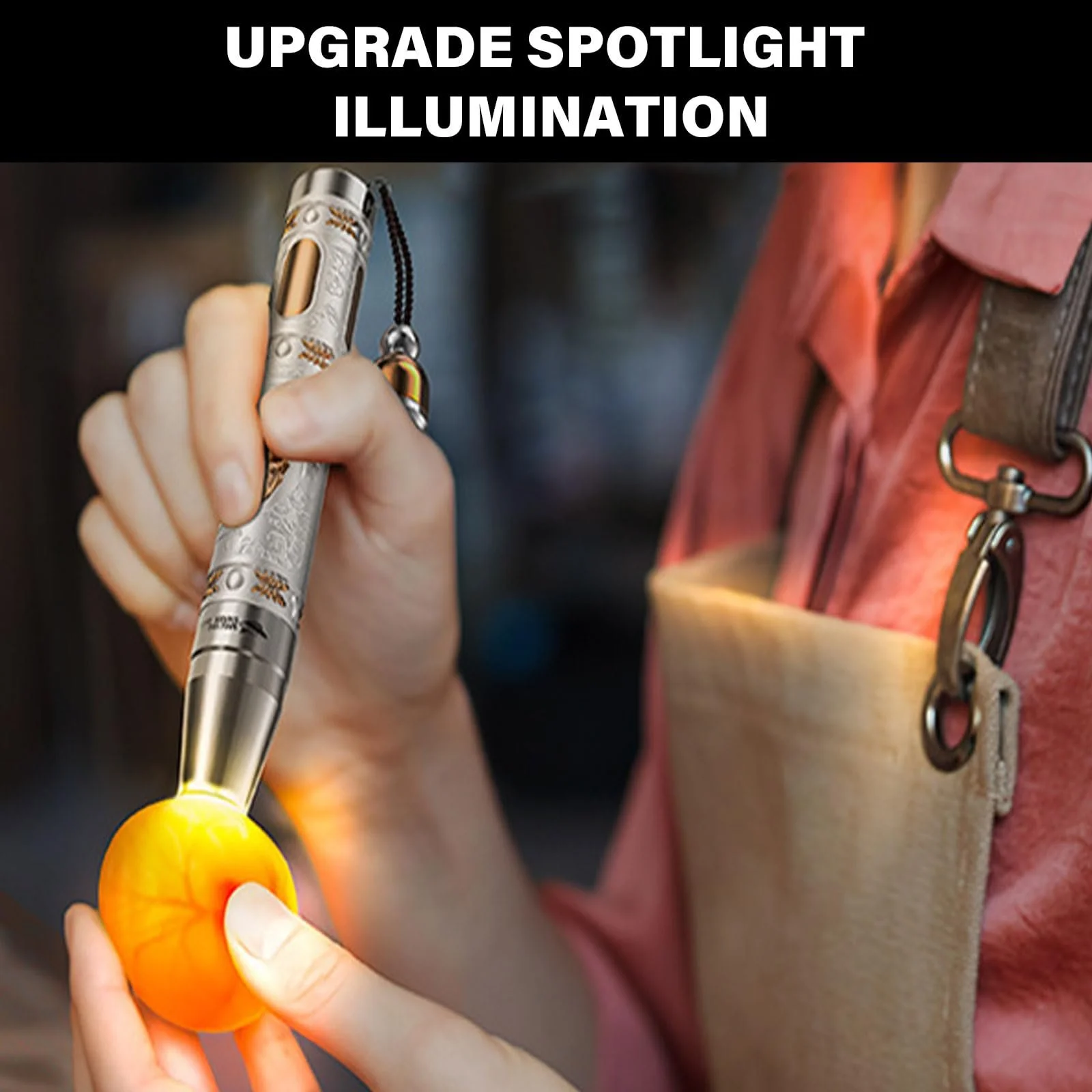 Ручний світлодіодний ліхтар Jadeite Identification з потрійним світлом для виставок, фото №4