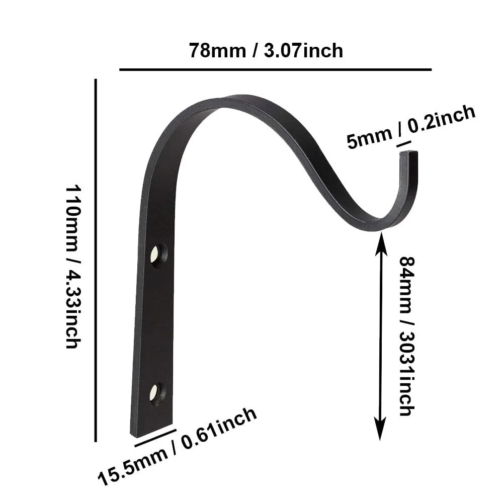 Кронштейны для растений Iron 4 шт. Black, фото №3