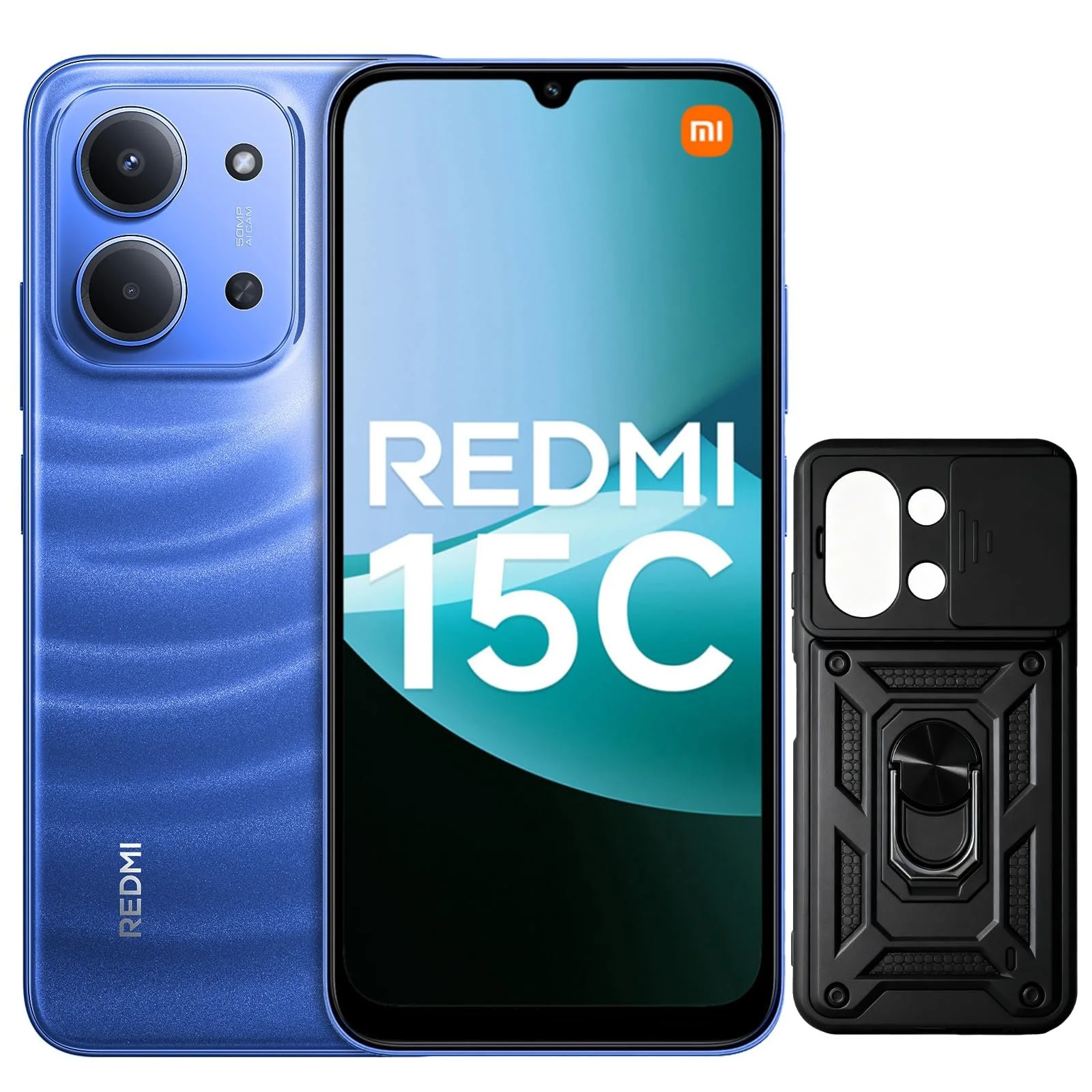 Смартфон XIAOMI Redmi 15C 4 GB / 256 GB 6.9 дюйма 120 Hz 50 MP 6000 мАч Blue (с чехлом), фото №1