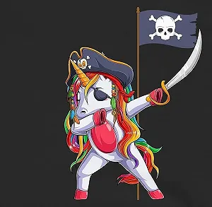 Джемпер Shirtracer Единороги Танцующий единорог Пиратский капитан I Пиратская вечеринка synthetic.ua - Фото 1