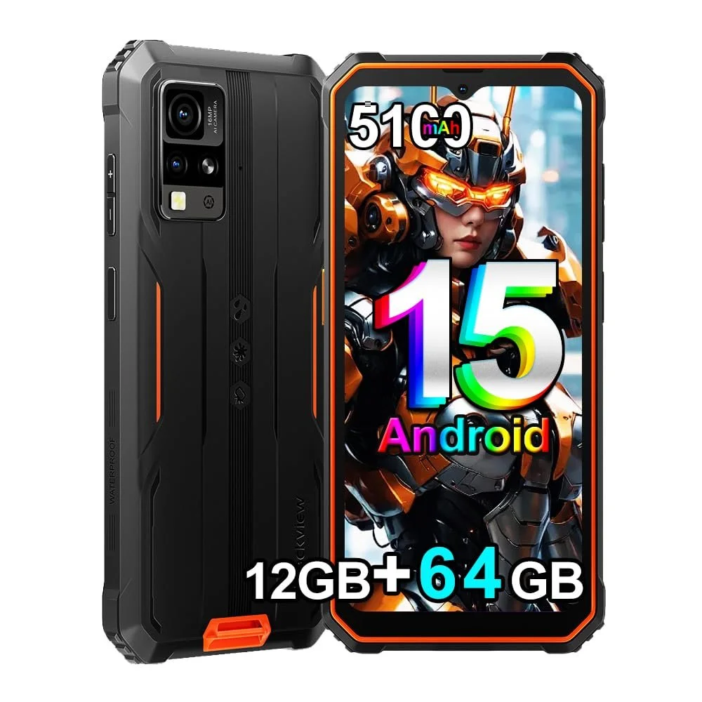 Смартфон Blackview BV4800 SE (NFC) 12GB+64GB 6.56 дюймів HD+ 5180 мАг 16MP + 8MP 4G Dual SIM Помаранчевий, фото №1 Смартфон Blackview BV4800 SE (NFC) 12GB+64GB 6.56 дюймів HD+ 5180 мАг 16MP + 8MP 4G Dual SIM Помаранчевий, фото №1