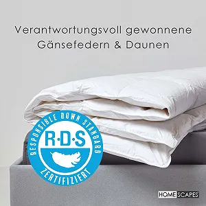 Одеяло King Size Homescapes Пух и перо белый synthetic.ua - Фото 1