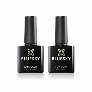 Гель-лак Bluesky Базове та Верхнє покриття 2 x 10 мл Прозорий - Фото 1