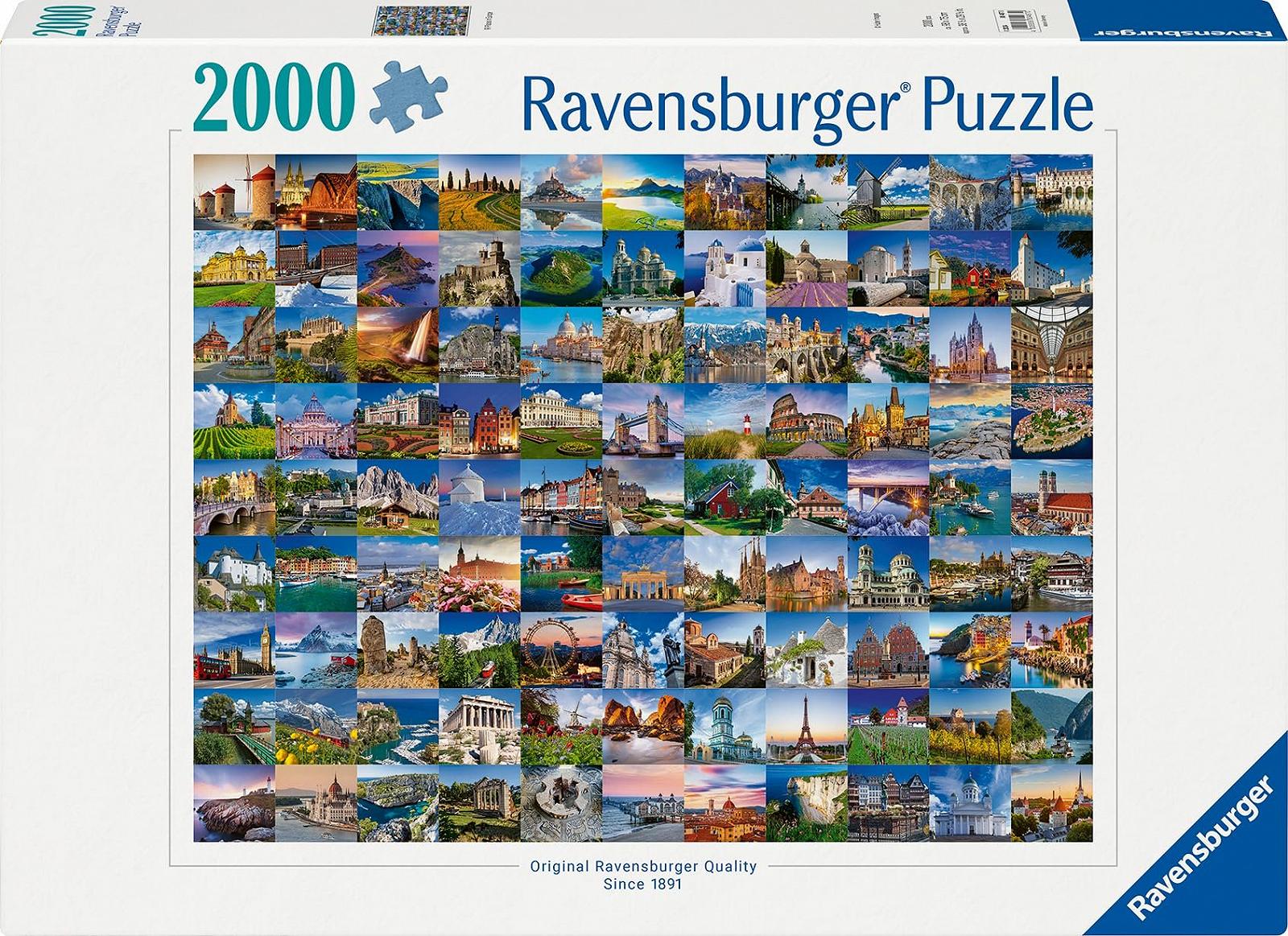 Пазл Ravensburger 99 мест в Европе 2000 элементов, фото №1 Пазл Ravensburger 99 мест в Европе 2000 элементов, фото №1